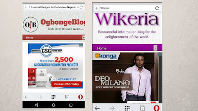 adsense on opera mini