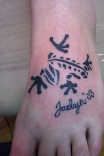 frog foot tattoo