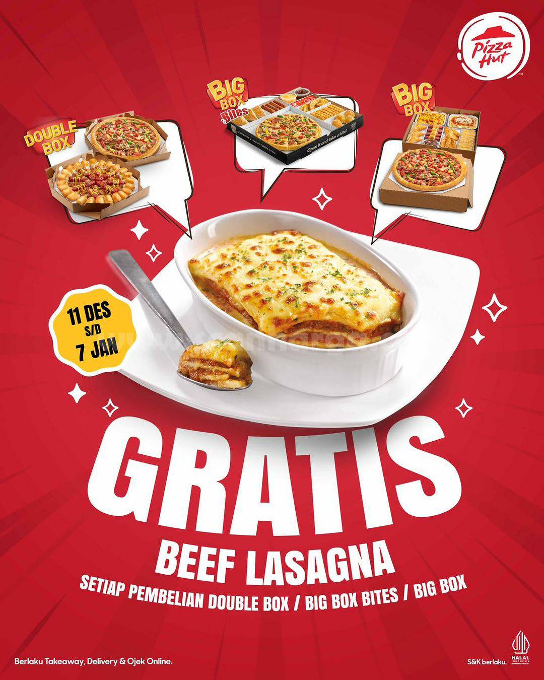 PROMO PIZZA HUT GRATIS BEEF LASAGNA