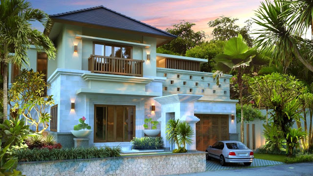 Gambar Model Desain  Villa  Pribadi Sederhana Bergaya Modern  