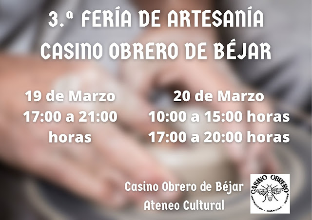 CITAS PARA ESTE FIN DE SEMANA | El Casino Obrero acoge la III Feria de Artesanía - 18 de marzo de 2022