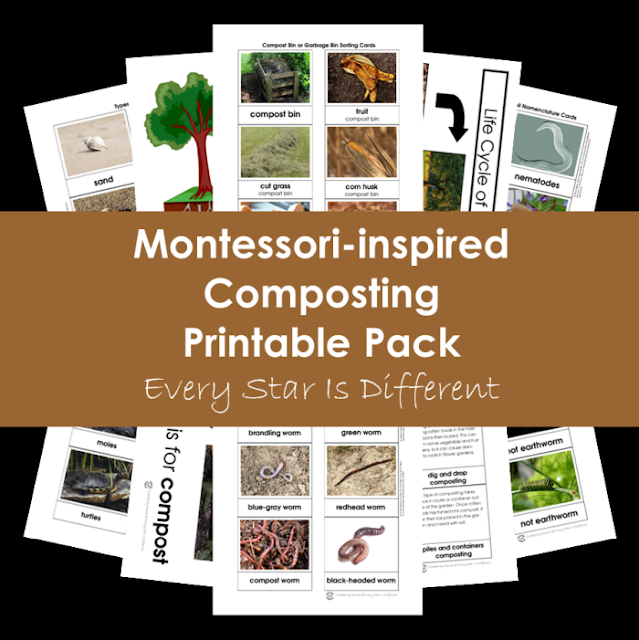 Composting printable pack for Earth Day