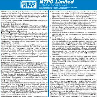 CENTRAL JOBS : सेंट्रल गवर्नमेंट जॉब के लिए डाटा साइंस एवं इंजीनियरिंग के विभिन्न पदों पर भर्ती, यहाँ देख सकेंगे सभी शर्तें