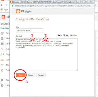 Cara Memasukkan Video Youtube ke Blogger Pakai Javascript