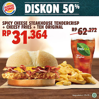 #BurgerKing - #Promo Kupon Diskon 50% Bulan Mei 2019 (s.d 31 Mei 2019)