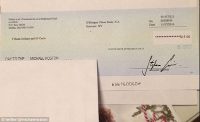 Facebook users receive $15 checks after it used members' names and faces in adverts without their permission (Photos)