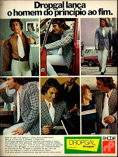 propaganda roupas Dropgal - anos 70, reclame anos 70.  moda anos 70; propaganda anos 70; história da década de 70; reclames anos 70; brazil in the 70s; Oswaldo Hernandez