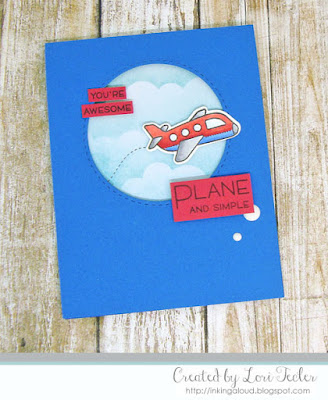 Plane and Simple card-designed by Lori Tecler/Inking Aloud-stamps and dies from Lawn Fawn