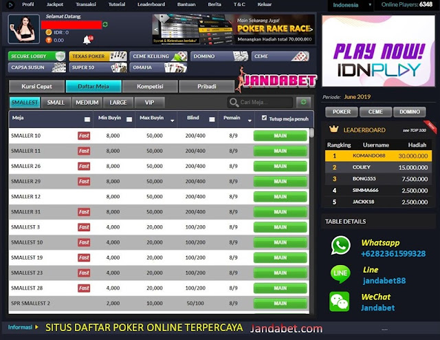 Situs Daftar Poker Online Jandabet