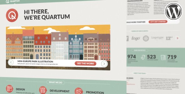 Quartum Responsive Portfolio WP Theme - ThemeForest Item for Sale