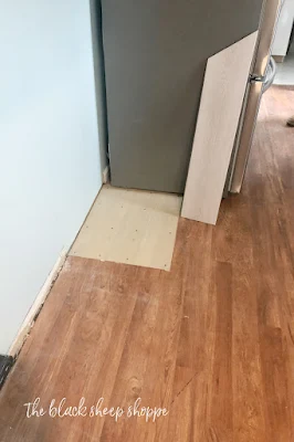 Refrigerator needs space for door clearance.