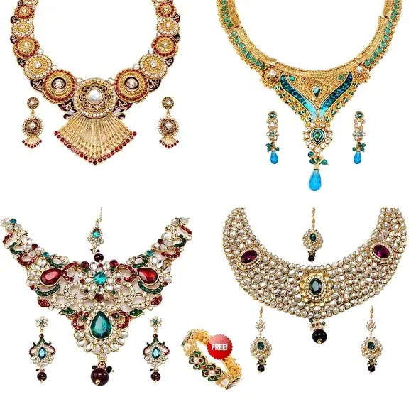 أفخم تصاميم المجوهرات والمصوغات الذهبيه الهندية Most luxurious indian jewelry designs