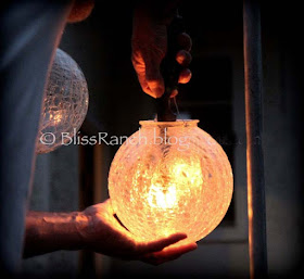 Upcycled Glass Light Globes, Bliss-Ranch.com