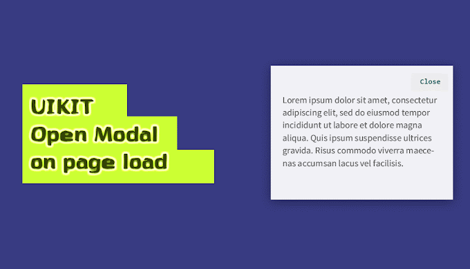 How to Open modal on page load UIKIT ?