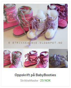 Strikkeoppskrift på babybooties