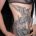 Smart Phoenix Tattoos on Full Hip Women