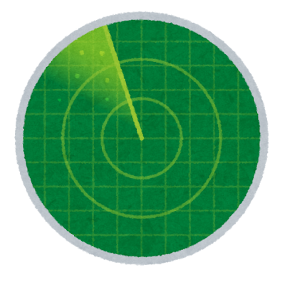 レーダー指示器のイラスト