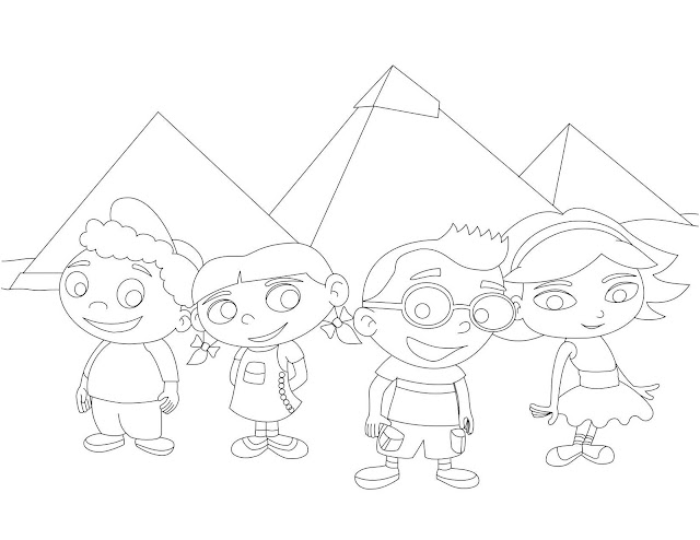 Download or print Little Einsteins: In Egypt coloring page. Get the image to make fun activity for kids who like this Disney Jr. cartoon characters