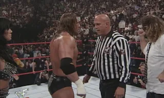 WWE / WWF - Summerslam 1999 - Jesse Ventura, HHH, Chyna and Mankind