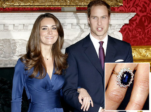 kate middleton and prince william engagement ring. Sparkler: Kate Middleton