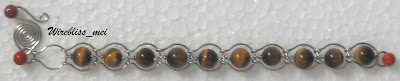 Wire Wrapped Tiger Eye Bracelet