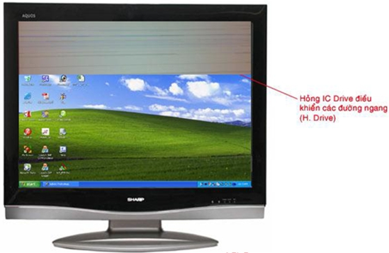 Màn hình bị mất một phần hình ảnh theo chiều ngang màn hình