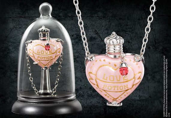 Showing the love potion with the name label in black colour background.