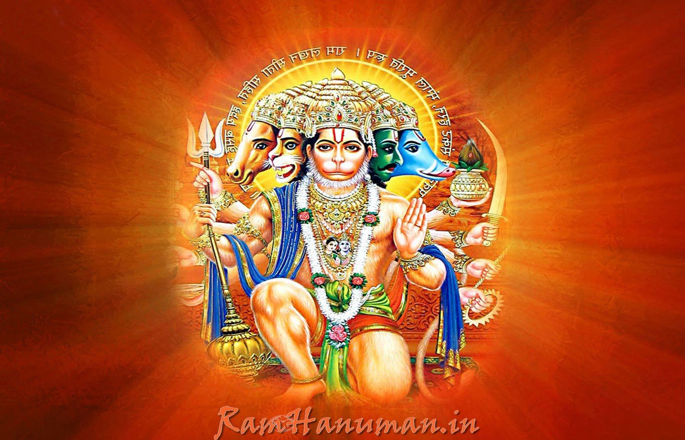 Latest Collection Wallpapers Of Lord Panchmukhi Hanuman Ji O