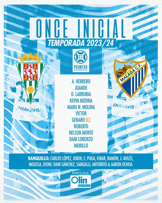 Córdoba - Málaga, alineaciones oficiales