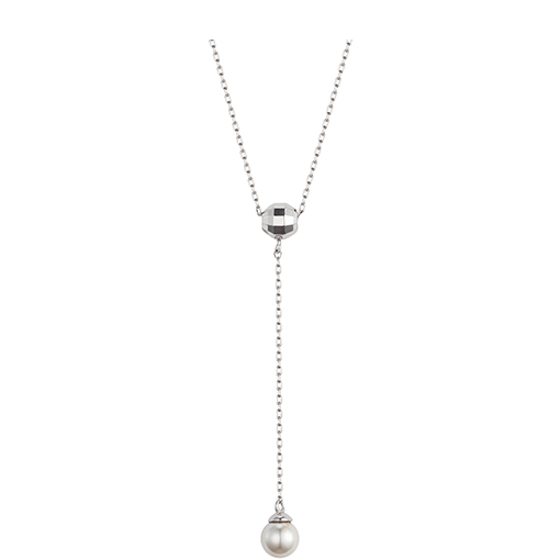 Cutting Ball Drop Necklace