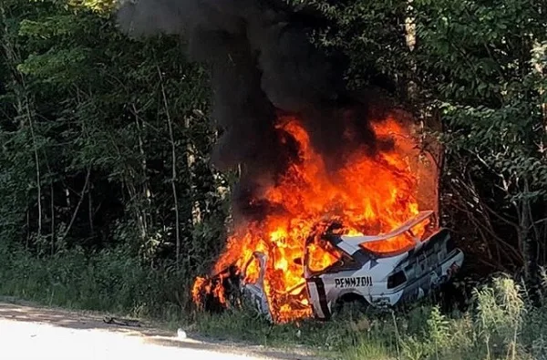 Ford Escort RS Cosworth Ken Block se prendió fuego