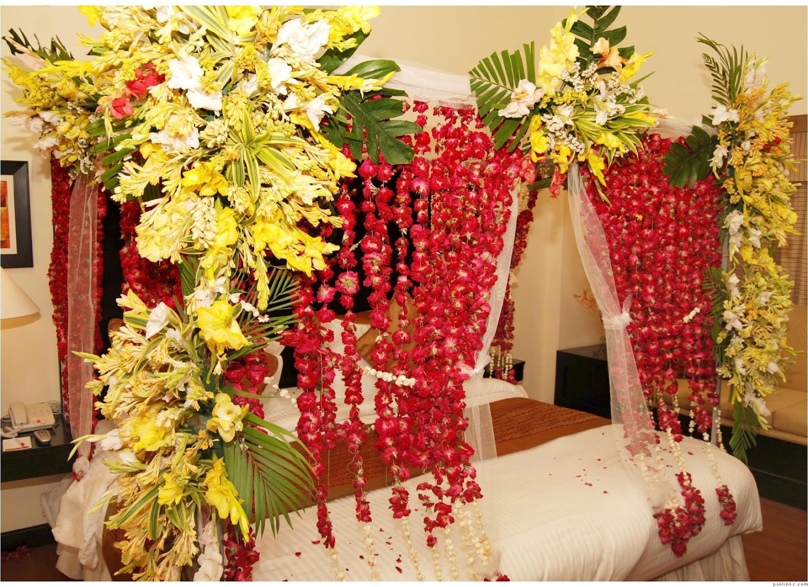 Wedding Bed Room Decoration | Wedding Snaps....