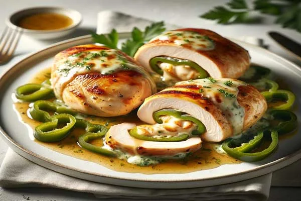 Chicken Breasts Stuffed with Creamy Green Pepper