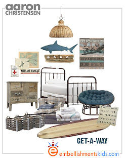 surf beach travel room for teen mood board