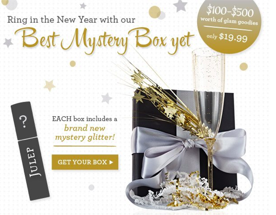 Julep New Year's Eve Mystery Box Time! $100 Minimum Value for only $19.99