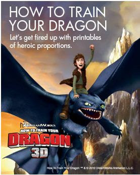 Free How to Train Your Dragon movie Printable Projects ...