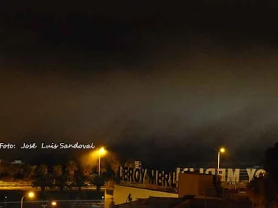 Fotos calima de noche muy baja, Las Palmas de Gran Canaria