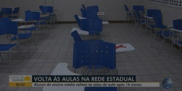 Bahia retoma aulas semipresenciais do ensino médio nesta segunda-feira