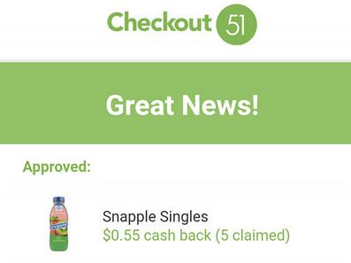 checkout 51 snapple offer