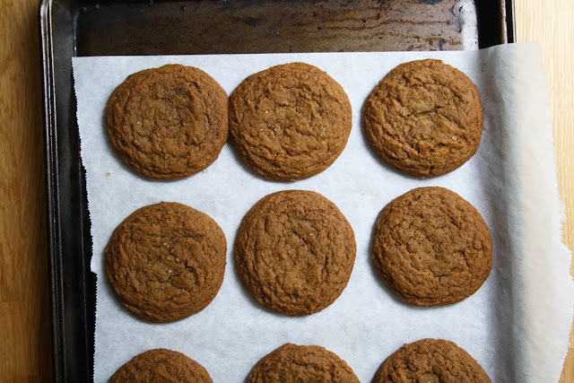 Soft and chewy ginger molasses ice cream sammies | Sevengrams