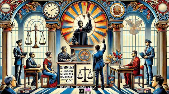 Code of Civil Procedure, 1908 Part 1: Summons and Disclosure – Detailed description of Sections 27 to 32.