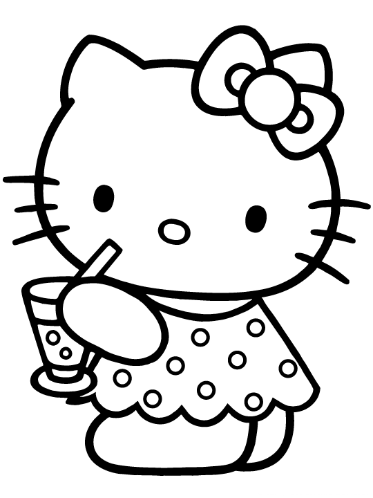 Mewarnai Gambar Hello Kitty 