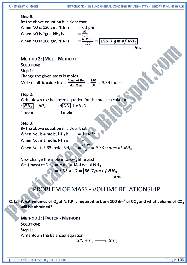 Introduction To Fundamental Concepts Of Chemistry - Theory And Numericals (Examples And Problems) - Chemistry XI