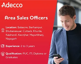 ITI, Diploma, PUC or Graduates Pass out Requirement for Area Sales Officers in Balasore, Berhampur, Bhubaneswar, Cuttack, and More Odisha Locations