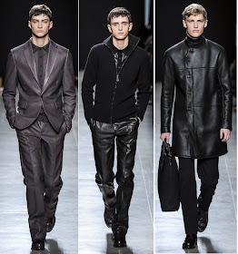 Leather pants and suits at Bottega Veneta Fall 2013