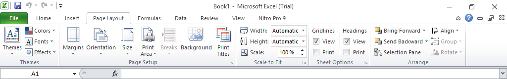 Menu Page Layout Pada Microsoft Excel