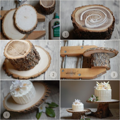 Rustic Wedding Decorations Pedestal Cake Stand