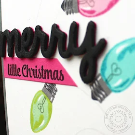 Sunny Studio Stamps: Merry Sentiments Vintage Light Bulbs Holiday Christmas Card by Vanessa Menhorn.