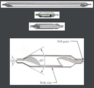 Bor senter standar (Standard centre drill)