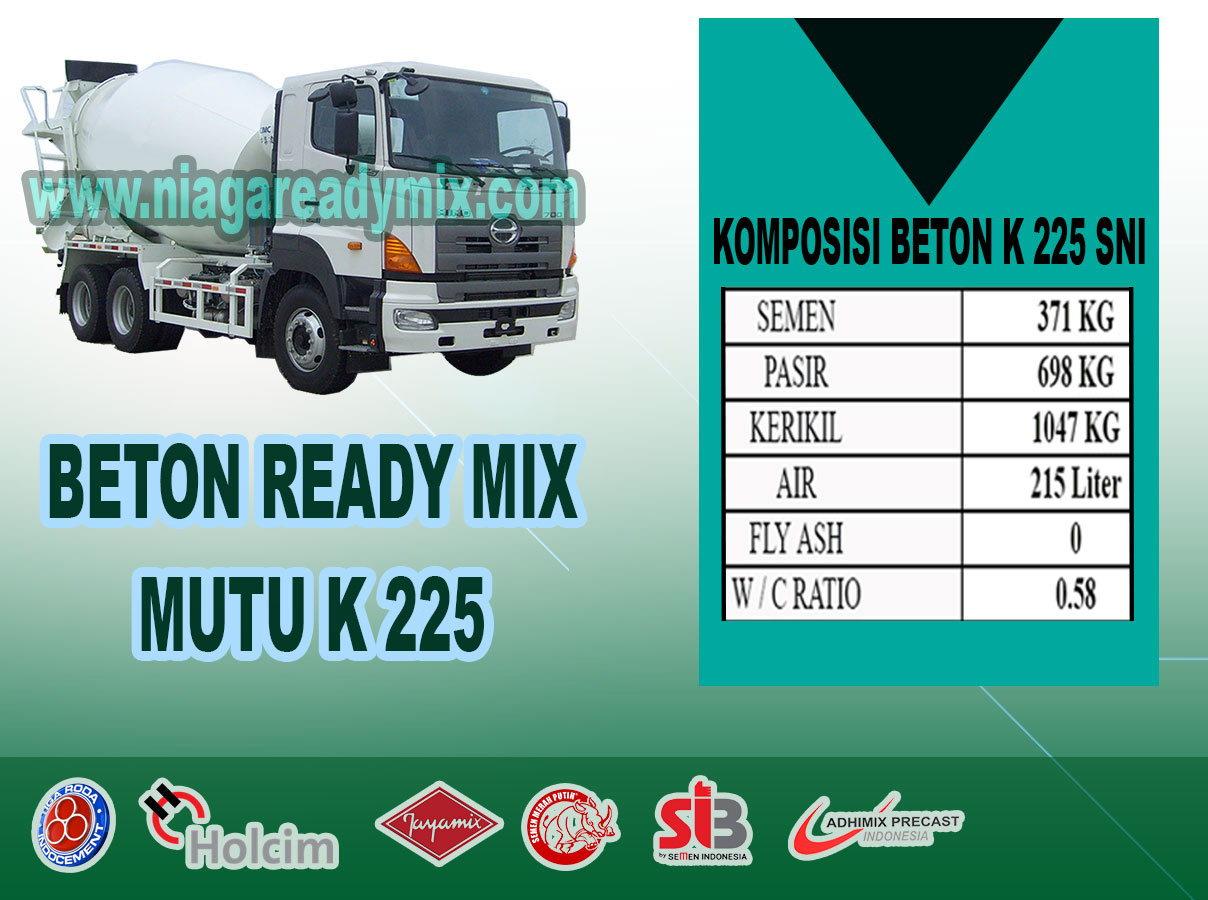 HARGA BETON COR SIAP PAKAI K 225